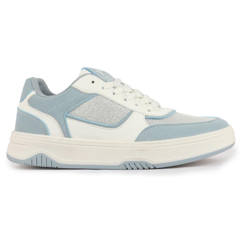 Image of FAUSTO Women Colorblocked Low Top Casual Shoes | Shimmery Lace-up Party Sneakers | Memory Cushioned Insole