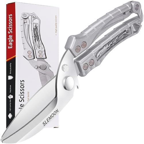 La Mejor Recopilación de Tijeras para aves que puedes comprar esta semana. 49 SLEMOON Tijeras de Cocina Resistentes Tijeras para Aves de Corral para Huesos, Pollo, Pavo, Carne, Pescado y Tabla de Cortar Pizza, Tijeras de Cocina Multiusos para Alimentos,...