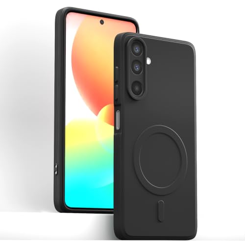 Image of Pikkme Back Cover for Samsung Galaxy A27 5G Soft Matte Silicone Mag-Safe Design (Mag-Safe Not Support) Camera Protection | Slim Fit Bumper Cover (Black)