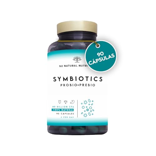 Probioticos + Prebioticos. 45 días de Tratamiento. 40 Billones de Bacterias Probióticas. Trastornos Digestivos. Con Inulina. Probioticos Intestinales Naturales. CE. N2 Natural Nutrition