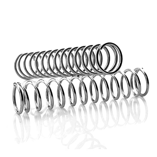 Bclla Zkenyao-Spring Y Type Spring 304 Stainless Steel Pressure Spring Wire Dia 0.6mm Outer Dia 6mm Length 5-50mm, 10PCS, More Durable (Length : 0.6x6x35mm)