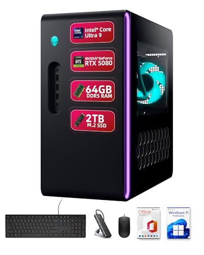 Alienware Aurora [2025] Q[~OfXNgbvANVIDIA GeForce RTX 5080 GDDR7 - Intel Core Ultra 9 285K (24RA)AANZTtAWiFi 7AWins 11 Pro - 