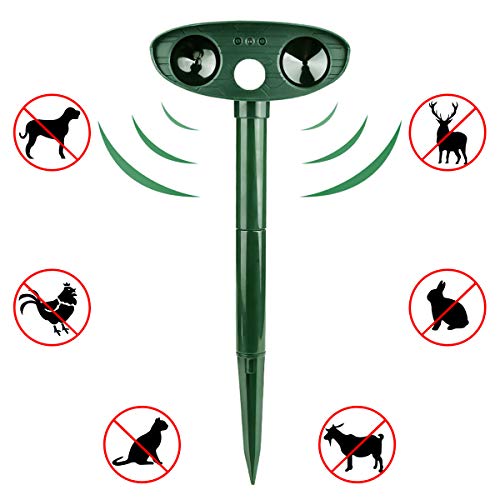 Preisvergleich Produktbild CestMall Ultraschall Tiervertreiber Solar Tierabwehr Wasserdicht Abwehr Katzenschreck Hundeschreck Marderabwehr vogelabwehr