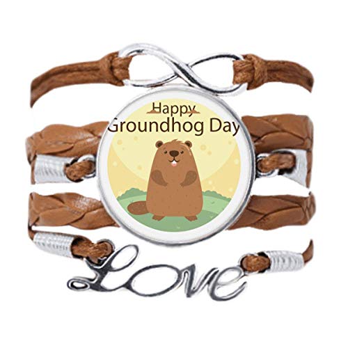 Bracelet Jour de la marmotte accessoire cuir noir
