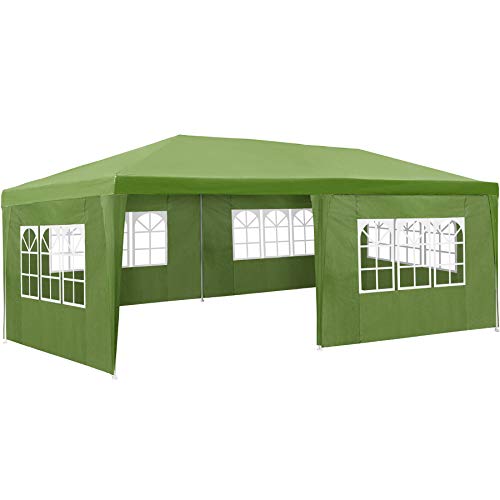 TecTake 800382 Carpa Pabellón 6x3m | 5 Paneles Laterales | Tiendas Eventos & Fiestas Jardin (Verde | No. 402304)