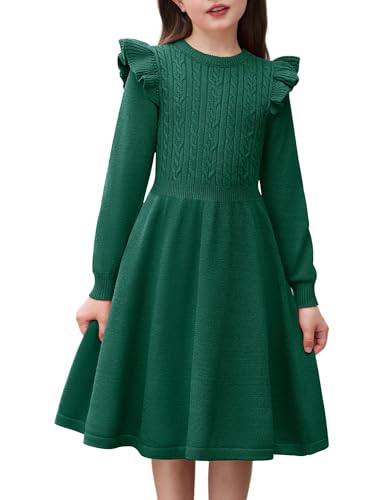 Arshiner Mädchen Pullover Kleid Strickkleid Kinder Herbstkleid Winterkleid...