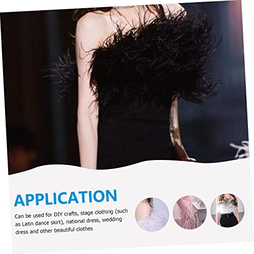 Plumes d'autruche véritables Uonlytech pour customiser une robe de mariée chic - 8