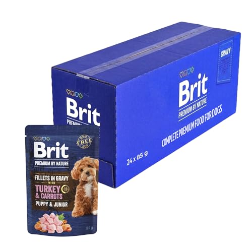 Brit Premium Nassfutter für Hunde, Truthahnfilets & Karotten, 24 x 85 g