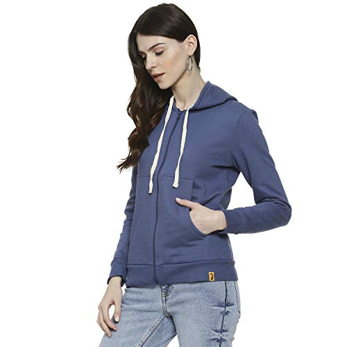 Image of Campus Sutra Cotton Women Hooded Sweatshirt