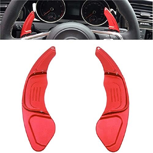 Car Steering Wheel Shift Paddle Shifters Replacement Kit For Golf 7 MK7 Scirocco Sagitar Lamando Polo GTI R (Red)