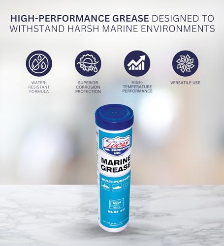 Image of Marine Grease Tube 14 oz Bundle with Microfiber Cloth - Heavy Duty Marine Grease for Trailer Wheel Bearings, Chassis Lubrication, and Outboards - Rust & Oxidation Resistant - Gift Set (9 Items)