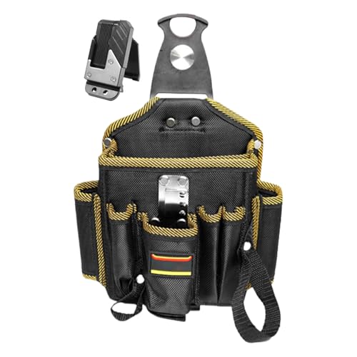 Bolsa versátil para herramientas de electricista – Funda de cinturón para carpintero con múltiples bolsillos | Bolsa ligera para técnicos, para trabajos en techos, construcción, peluquerías