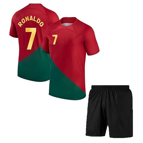 Sports Soccer Football Portug Black Ronaldo 7 Home Away Kit Jeres...