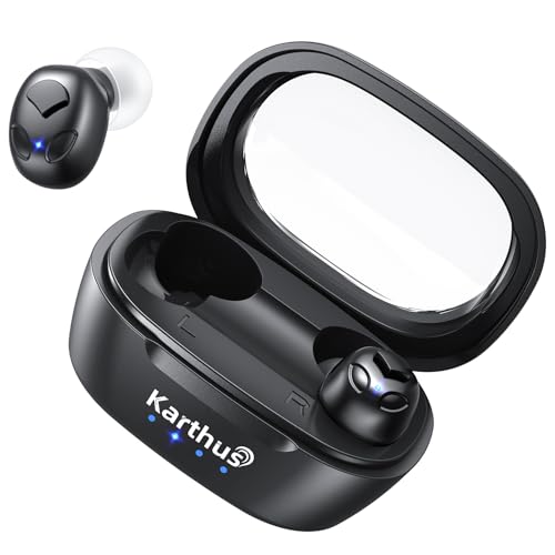 Karthus OTC Hearing Aids for Seniors & Adults, Rechargeable Hearing Aids with Noise Cancelling & Clear Sound, 16-Channel Digital DSP & 2 Environment Modes, 80+ Hour Battery Life, Comfort-Fit, Black