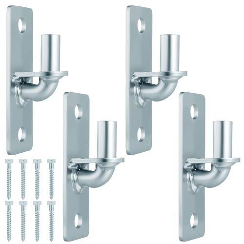 WENHUALI Wall Mount Gates Hinge 4 Pack Farm & Chain Link Gate Hinges with 5/8 Pin Heavy Duty Outdoor Metal for Fence Posts