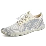 WateLves Water Shoes Mens Womens Beach Swim Shoes Quick-Dry Aqua Socks Pool Shoes for Surf Yoga Water Aerobics (C/Beige, 40)