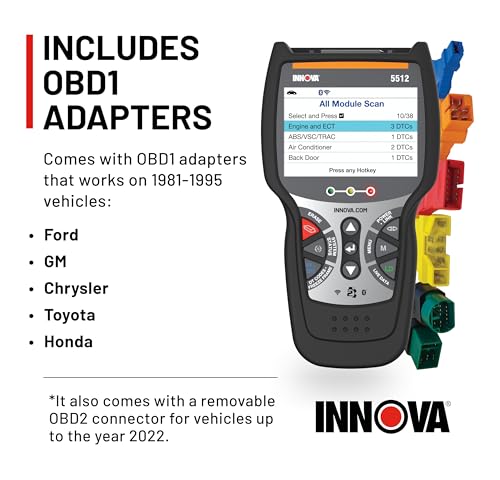 image for Innova 5512 OBD2 Scanner, ABS Brake Bleeding, Transmission Temp, TPMS,