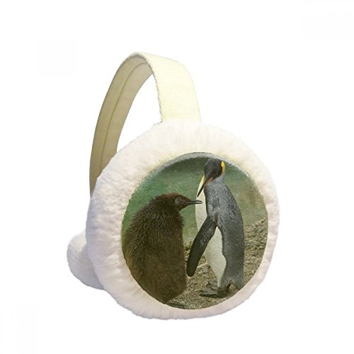 Orejeras de pingüino de la Antártida para paseos al aire libre en invierno de felpa