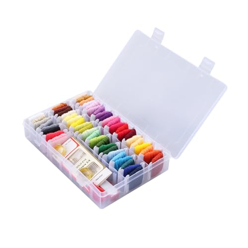 Fils à broder polyester Lurrose en boîte de rangement pour créer vos bracelets d'amitié colorés