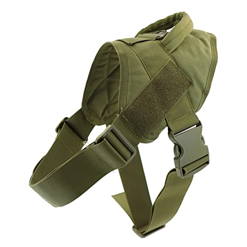 大型犬用の戦術犬ハーネスハンドルメタルフックと犬用のベストハーネス用パネルを備えたトレーニングベスト