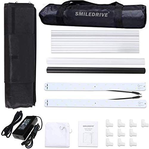 Smiledrive-Professional-Photo-Studio-Light-Box-60x60x60cm-Portable-Product-Photography-Tent-Booth-Lighting-Kit-2-LED-Light-Adapter-Made-in-India