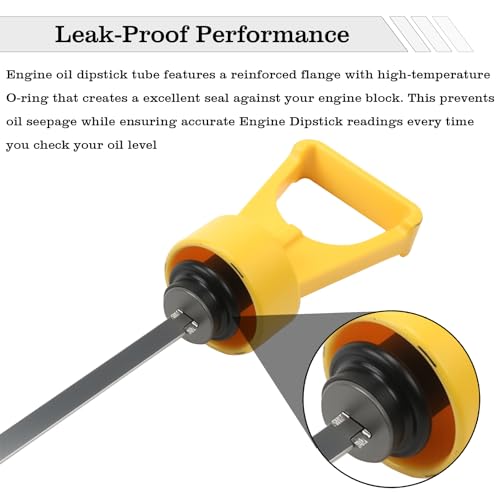 Image of 5L3Z-7A020-B Transmission Fluid Level Indicator Dipstick, Compatible with Ford F150 2005-2008 Lincoln Mark LT 2006-2008 5.4L 3V V8 4R70W