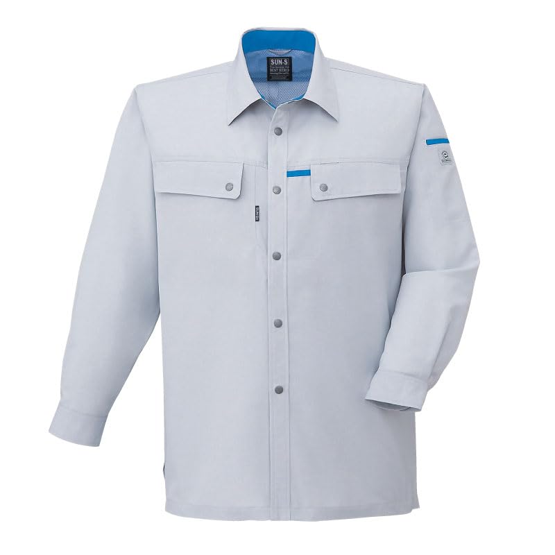 [サンエス] 長袖シャツ シルバーグレー M トロピカル WA10459