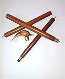 Ganga - Bastón de madera estilo náutico antiguo para pesca