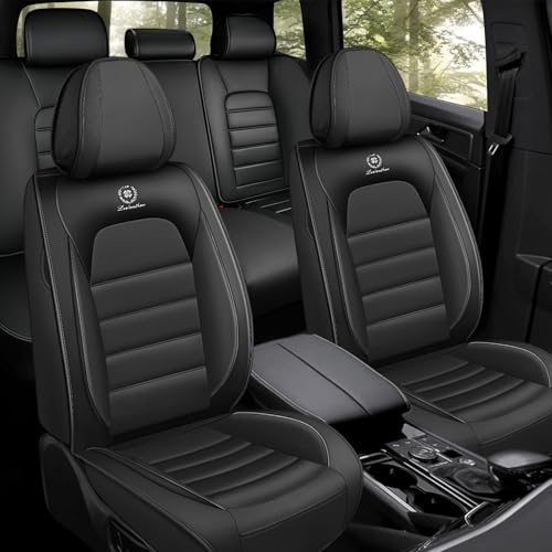 GDSZ Car Seat Covers for Toyota Tacoma 2000-2026, Premium Nappa Leather, Waterproof,…