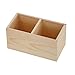 Produktbild Coideal Hölzerne Fernbedienung Halter Caddy Box, Schreibtisch Organizer Container für Desktop-, Fernbedienungen, Bürobedarf, Stifte Stifte, Make-up Bürsten, Eitelkeit, Nachttisch (2 Fächer)