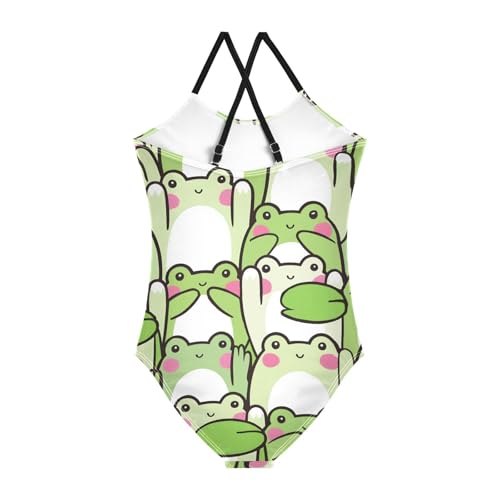 Image of Paris Eiffel Tower Theme Girls Swimsuit One Piece Bathing Suit Beach Swimwear with Adjustable Straps