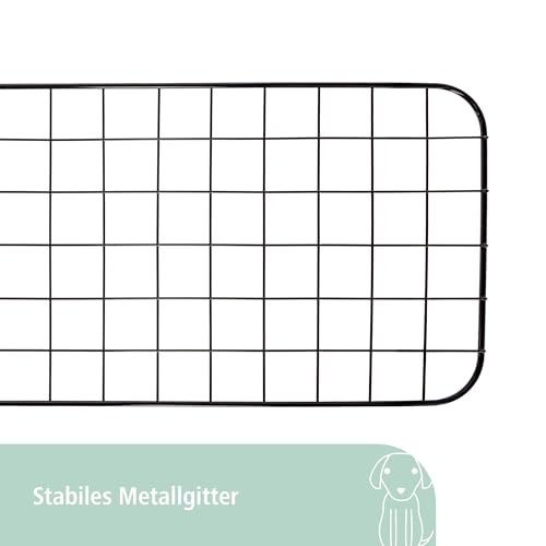 Kerbl Pet Autoschutzgitter, 96-145x30 cm, Kofferraumtrenngitter für den sicheren Transport von Hunden im Auto, Einfache Anbringung, Breite individuell einstellbar