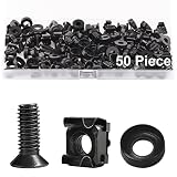 Cage Nut Tool, 50 Piece Set M6 Rack Screws and Washers for Equipment Server Rack, Enclosures, and Ca