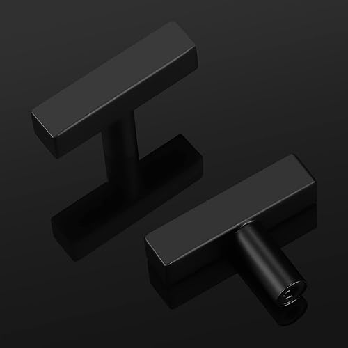 Miniatura 4 de knobelite Perillas cuadradas negras de 2 pulgadas para gabinetes de cocina, tiradores de cajón para muebles de cocina, paquete de 30 unidades