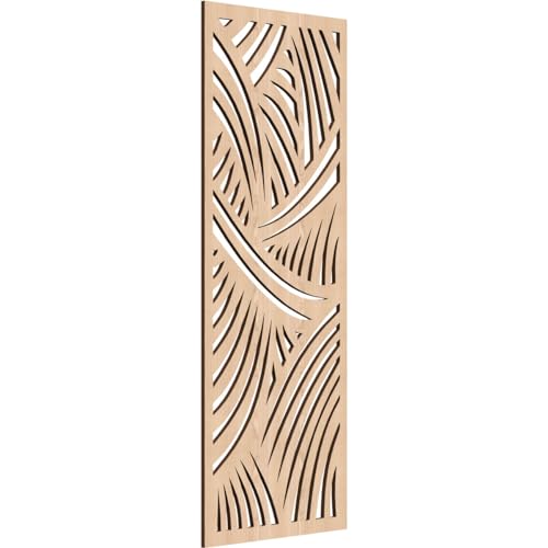 Image of 15 3 /8 inchW x 39 3 /8 inchH x 1 /4 inchT Chester Decorative Fretwork Wood Wall Panels, Red Oak