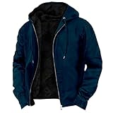 Generisch Herren Mit Kapuze Innenfell Futter Zipper Verschluss Einfarbige Männer Freizeitmode Für Alltag Stadtbesuche Outdoor Touren und Komfortorientierte Verschiedene Szenen
