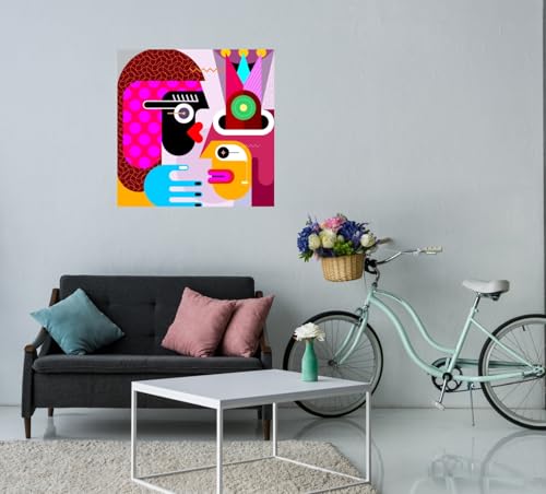 Tableaux décoratifs graffitis avec visages aux finitions premium pour décoration murale - 4