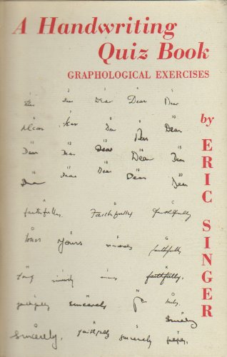 A Handwriting Quiz Book: Graphological Exercises B0000CIN2R Book Cover