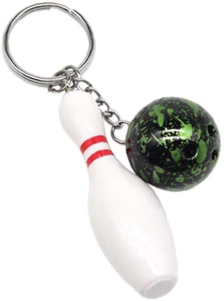 PULABO Bowling Pin Keychains Mini Bowling Ball Key Holder For Gift Bowling  Party Creative