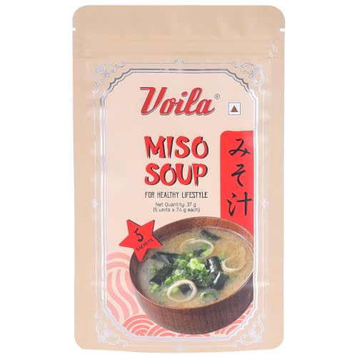 Image of Voila Miso Japanese Healthy Instant Soup, 37 Gm (5 Sachets Inside with Recipe Book)