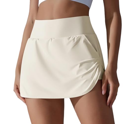 Women Tennis Skirt Shorts Outdoor Sports Golf Skirts High Waist with Pockets Workout Athletic Skort Casual
