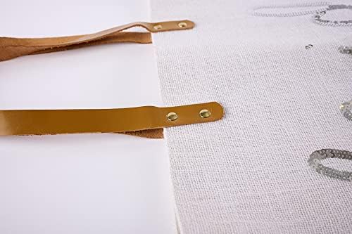 Mud Pie Silver Sequin Bride Tote Bag - Image 4