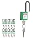 Safety Padlock Set 10PCS 38mm Nylon Insulated Lock, Purple - Durable Non - Conductive Material, Industrial Use for Factories and Hospitals (Green)