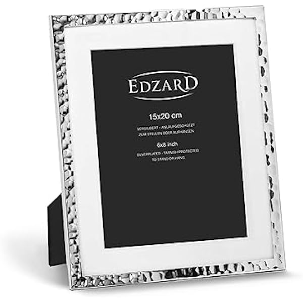 Edzard Fano ramka na zdjęcia 15 x 20 cm z mocowaniem - szlachetne srebro - odporna na matowienie