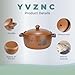 YVZNC Handmade 4-Quart Natural Terracotta Clay Pot for Cooking,Internally Unglazed Cookware for Stews, Casseroles, Rice and Soups