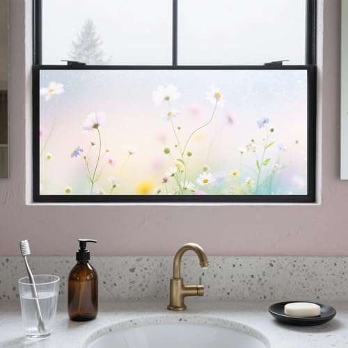 Vinilo Decorativo para Ventana IVN con Diseño Floral Suave miniatura 1