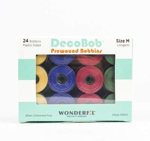 DecoBob Prewound Bobbins, Size M Longarm (Christmas)