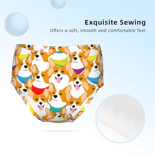 Corgi Dogs Breed Girls' Underwear Soft Cotton Little Girls Panties Comfort Briefs3