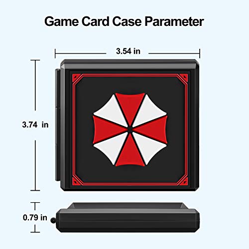 JINGDU Game Card Case for Nintendo Switch,Portable & Thin Hard Shell Box, Protective Shockproof Cartridge Holder Carrying Storage Case Box with 12 Cartridge Slots for Switch NS NX,Biochemical Theme