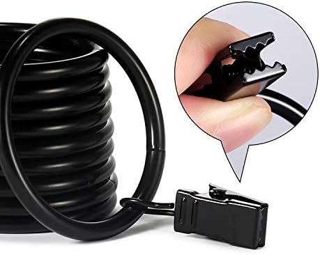 Goowin Curtain Rings, 20 Pcs 1.5 inch Drapery Rings, Metal Solid Rustproof Curtain Clips with Rings, Vintage Black Curtain Rings with Clips
